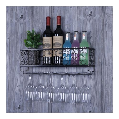 YKCITSQTR Verstellbares Hangbalken Weinglas Rack Rustikaler Deckenglaslagerregal für Verschiedene Arten von Becher, modern von YKCITSQTR