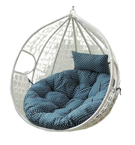 Blaues, 105 x cm großes, überfülltes Schaukelstuhlkissen, Sitzpolster for Hängesessel, Korbstuhlkissen for den Terrassengarten Blaues, 105 x cm großes, überfülltes Schaukelstuhlkissen, Sitzpolster for Hängesessel, Korbstuhlkissen for den Terrassengarten von YKJGRTF