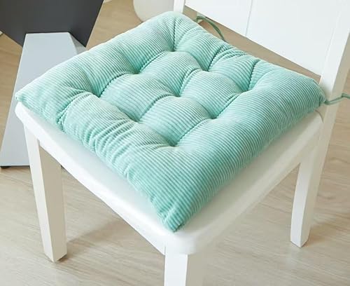 Cord-Stuhlkissen, 40 x cm, bequemes quadratisches Sitzkissen for die Leseecke von Kindern, for drinnen und draußen, Terrasse, Garten, 1 Stück(Green) von YKJGRTF