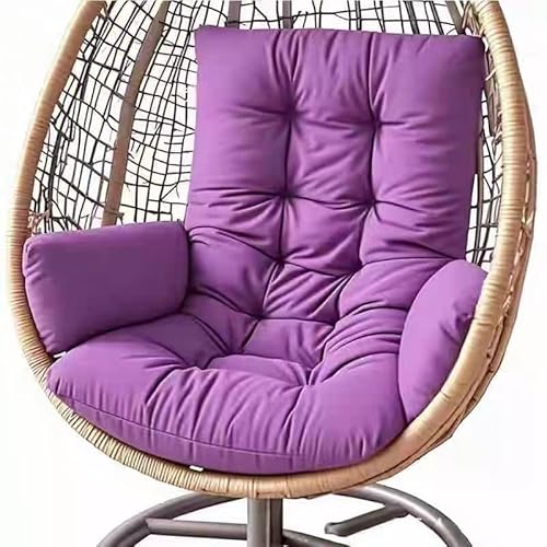 Eierstuhlkissen for drinnen und draußen, Ersatz-Sitzkissen for Hängekörbe, Hängematten-Schaukelkissen mit Armlehne(Purple) von YKJGRTF
