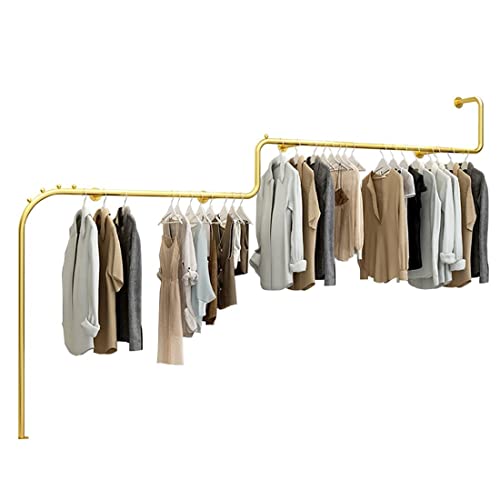 Garderobenständer, Wandmontierter Kleiderständer Kleiderschiene, Kreative Boutique Bekleidungsgeschäft Displayregal, Moderne Industrielle Hochzeit Kleiderbügel Kleiderständer für Bekleidungsgeschäft, von YKJGRTF