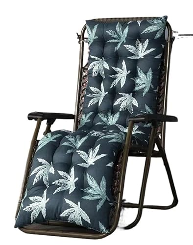 Kissen for Terrassen-Chaiselongue, for Loungesessel for drinnen und draußen, Sitzfläche for Sonnenliege mit Bändern, weich bequem (ohne Stuhl)(Blue 3,48 * 120cm) von YKJGRTF