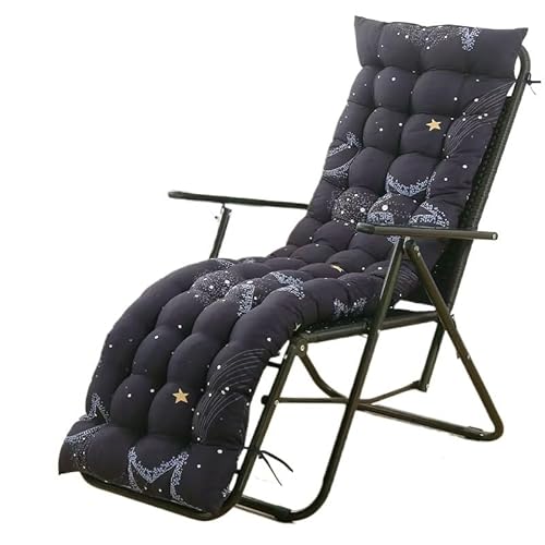 Kissen for Terrassen-Chaiselongue, for Loungesessel for drinnen und draußen, Sitzfläche for Sonnenliege mit Bändern, weich bequem (ohne Stuhl)(Blue 5,48 * 170cm) von YKJGRTF