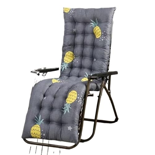 Kissen for Terrassen-Chaiselongue, for Loungesessel for drinnen und draußen, Sitzfläche for Sonnenliege mit Bändern, weich bequem (ohne Stuhl)(Gray,48 * 170cm) von YKJGRTF