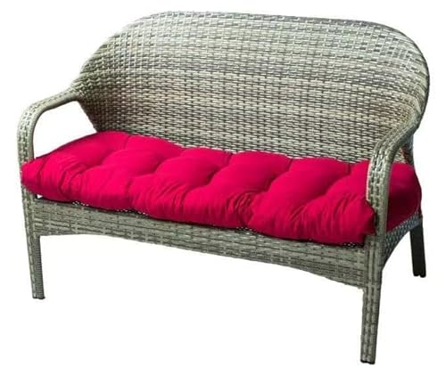 Lounge-Stuhlkissen, Kissen for Gartenliegen im Freien, Terrasse, verdicktes Sofakissen, Schaukelstuhlpolster(Red,50 * 100cm) von YKJGRTF