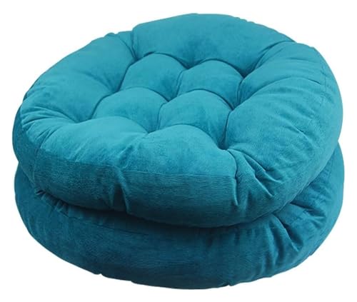 Runde Stuhlkissen, 22 x Zoll, Kissen for Terrassenmöbel, Sitzpolster, Meditation, Wohnzimmer, Sofa, Balkon, 2er-Set(Blue) von YKJGRTF