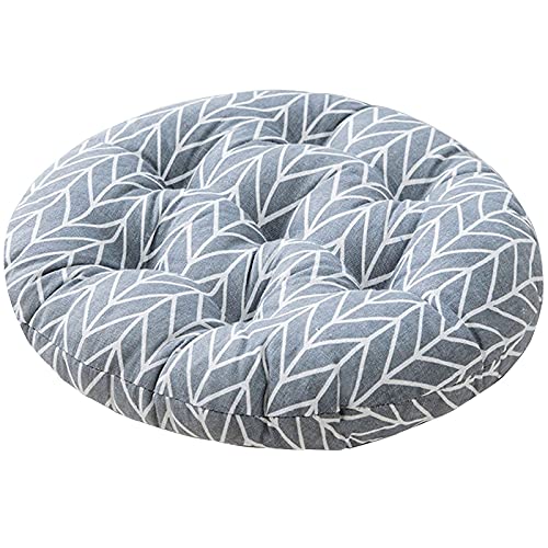 Runde Stuhlpolster 22×22 Zoll, dekoratives Bodenkissen im bedruckten Stil for drinnen und draußen, Stuhlkissen for Terrassenmöbel, Esszimmer, Wohnzimmer, Sofa, Balkon(Gray 1) von YKJGRTF