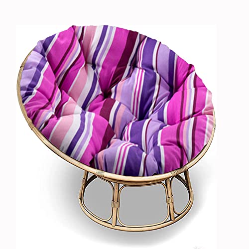 Rundes Hängekissen for Eierstühle, Schaukelstuhlkissen, geeignet for im Innen- und Außenbereich, überfülltes Kissen(Purple,Ø120cm/47.2 in) von YKJGRTF