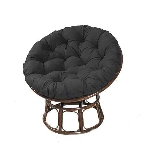Rundes Sitzkissen, Stuhlpolster for die Terrasse im Freien, Stuhlkissen for drinnen und draußen oder Meditationskissen (ohne Stuhl), 1 Stück(Black,100cm(39.37inch)) von YKJGRTF