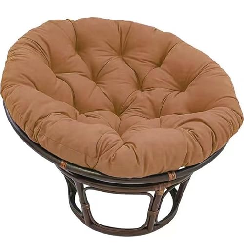 Rundes Sitzkissen, Stuhlpolster for die Terrasse im Freien, Stuhlkissen for drinnen und draußen oder Meditationskissen (ohne Stuhl), 1 Stück(Khaki,100cm(39.37inch)) von YKJGRTF