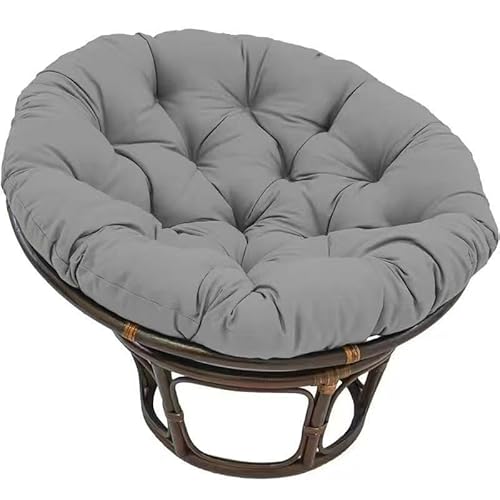 Rundes Sitzkissen, Stuhlpolster for die Terrasse im Freien, Stuhlkissen for drinnen und draußen oder Meditationskissen (ohne Stuhl), 1 Stück(Light Gray,80cm(31.49inch)) von YKJGRTF