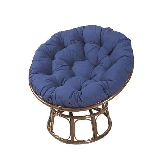 Rundes Sitzkissen, Stuhlpolster for die Terrasse im Freien, Stuhlkissen for drinnen und draußen oder Meditationskissen (ohne Stuhl), 1 Stück(Navy Blue,130cm(51.18inch)) von YKJGRTF