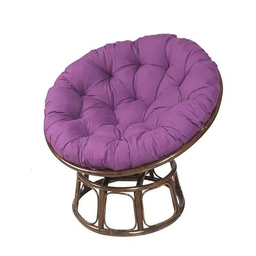 Rundes Sitzkissen, Stuhlpolster for die Terrasse im Freien, Stuhlkissen for drinnen und draußen oder Meditationskissen (ohne Stuhl), 1 Stück(Purple,60cm(23.62inch)) von YKJGRTF