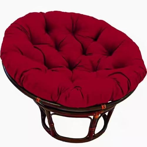 Rundes Sitzkissen, Stuhlpolster for die Terrasse im Freien, Stuhlkissen for drinnen und draußen oder Meditationskissen (ohne Stuhl), 1 Stück(Red,90cm(35.43inch)) von YKJGRTF