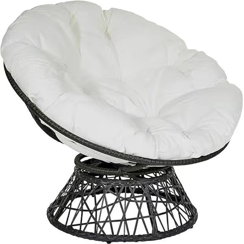 Rundes Sitzkissen, Stuhlpolster for die Terrasse im Freien, Stuhlkissen for drinnen und draußen oder Meditationskissen (ohne Stuhl), 1 Stück(White,80cm(31.49inch)) von YKJGRTF