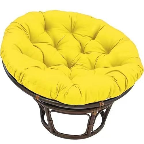 Rundes Sitzkissen, Stuhlpolster for die Terrasse im Freien, Stuhlkissen for drinnen und draußen oder Meditationskissen (ohne Stuhl), 1 Stück(Yellow,50cm(19.68inch)) von YKJGRTF