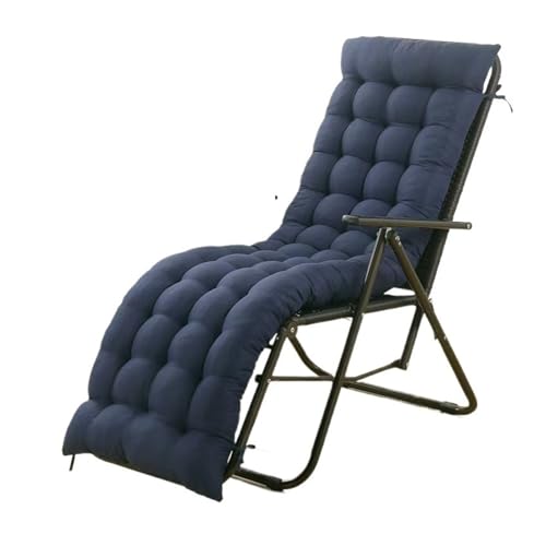 Sonnenliege-Stuhlkissen, Sundlight-Terrassenkissen, Chaiselongue, Outdoor-Matratze, Gartenliege, gesteppt, dick gepolstertes Sitzkissen, Liegestuhl(Blue 3,21.7"x60.2") von YKJGRTF