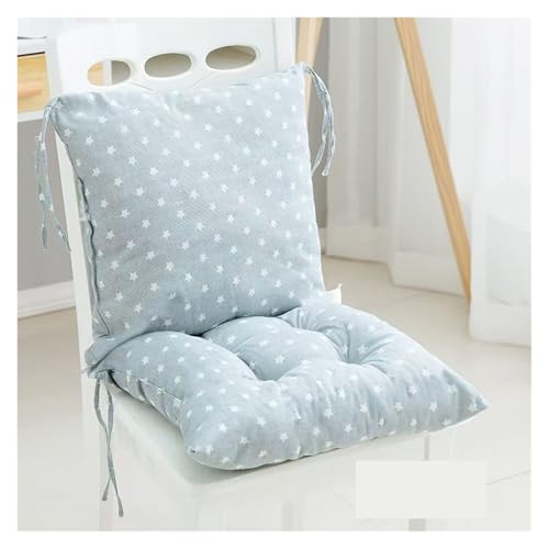 Stuhlkissen mit Riemen, niedriger Rückenlehne, Esszimmerstuhlkissen, Sitzkissen for drinnen und draußen, Terrasse, Garten, 1 Stück(Blue 2,20x20in) von YKJGRTF