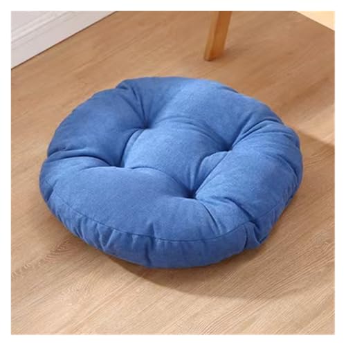 Stuhlpolster, Fußhockerkissen, rundes Schaukelkissen, Eierstuhlpolster for die Terrasse im Freien, Dicke Sitzpolster for den Außenbereich(Blue 2,16.5in) von YKJGRTF