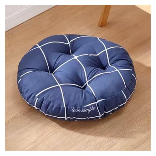 Stuhlpolster, Fußhockerkissen, rundes Schaukelkissen, Eierstuhlpolster for die Terrasse im Freien, Dicke Sitzpolster for den Außenbereich(Blue 5,16.5in) von YKJGRTF