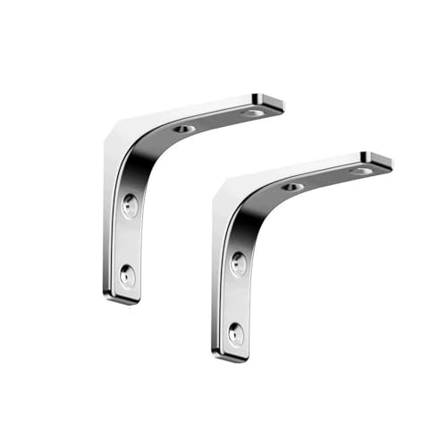 YKJGRTF Klappbare Regalhalterungen, herunterklappbare Wandmontage, Wandstützrahmen, Trennwandstativ, L-förmige Feste Dreieckhalterung aus Edelstahl(98MM) von YKJGRTF