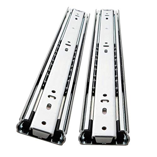 cabinet drawer slides, runnersHeavy Duty Industrial Drawer Slides,3-Section Full Extension Ball Bearing Runners,for Tool Cabinets,Consoles,Kitchen,Iron Cabinet,1 Pair (34in/850mm)(14in/350mm) von YKJGRTF
