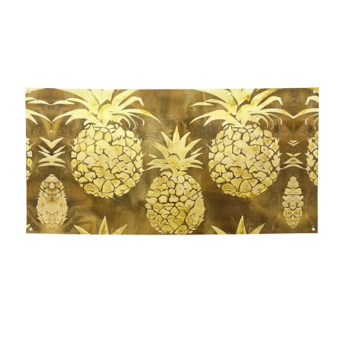 Goldener Ananas-Hintergrund, Party-Banner, personalisierbar, Happy Birthday-Banner, perfekt für festliche Dekorationen Goldener Ananas-Hintergrund, Party-Banner, personalisierbar, Happy Birthday-Banner, perfekt für festliche Dekorationen von YKJJFVZ
