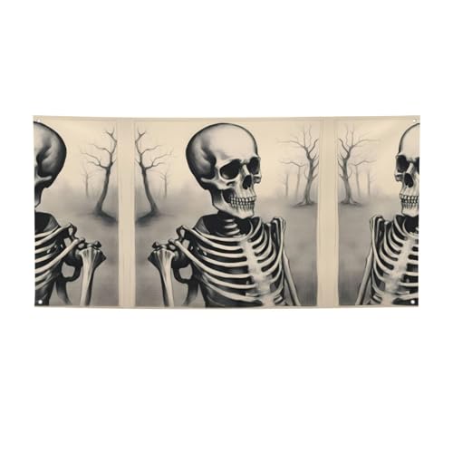 Interessantes Party-Banner mit Skelett-Druck, personalisierbar, perfekt für festliche Dekorationen Interessantes Party-Banner mit Skelett-Druck, personalisierbar, perfekt für festliche Dekorationen von YKJJFVZ