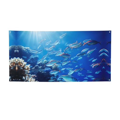 Party-Banner, Motiv: Meeresfische, personalisierbar, "Happy Birthday", perfekt für festliche Dekorationen Party-Banner, Motiv: Meeresfische, personalisierbar, "Happy Birthday", perfekt für festliche Dekorationen von YKJJFVZ