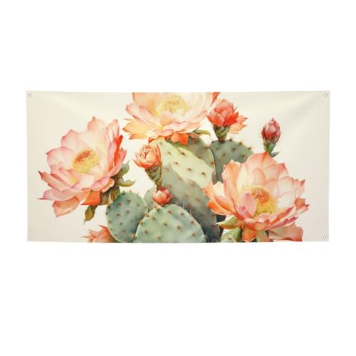 Party-Banner mit Aquarell-Kaktusdruck, personalisierbar, perfekt für festliche Dekorationen Party-Banner mit Aquarell-Kaktusdruck, personalisierbar, perfekt für festliche Dekorationen von YKJJFVZ