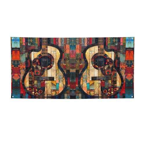 Party-Banner mit Gitarrenmuster, personalisierbar, perfekt für festliche Dekorationen Party-Banner mit Gitarrenmuster, personalisierbar, perfekt für festliche Dekorationen von YKJJFVZ