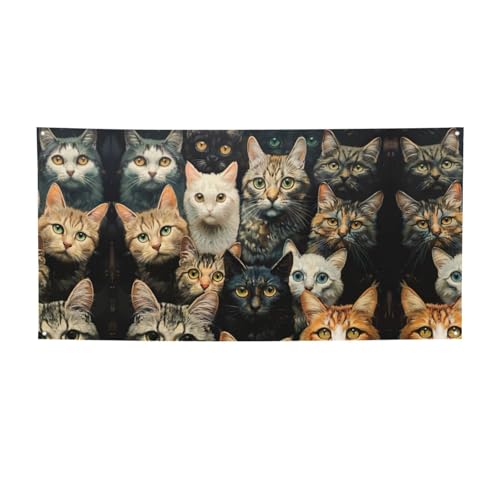 Party-Banner mit Katzendruck, personalisierbar, "Happy Birthday", perfekt für festliche Dekorationen Party-Banner mit Katzendruck, personalisierbar, "Happy Birthday", perfekt für festliche Dekorationen von YKJJFVZ