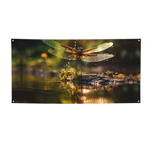 Party-Banner mit Libellen-Druck, personalisierbar, "Happy Birthday", perfekt für festliche Dekorationen Party-Banner mit Libellen-Druck, personalisierbar, "Happy Birthday", perfekt für festliche Dekorationen von YKJJFVZ