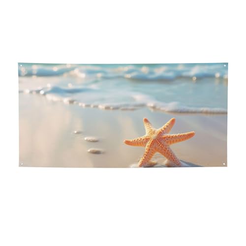 Party-Banner mit Seestern-Motiv, personalisierbar, perfekt für festliche Dekorationen Party-Banner mit Seestern-Motiv, personalisierbar, perfekt für festliche Dekorationen von YKJJFVZ