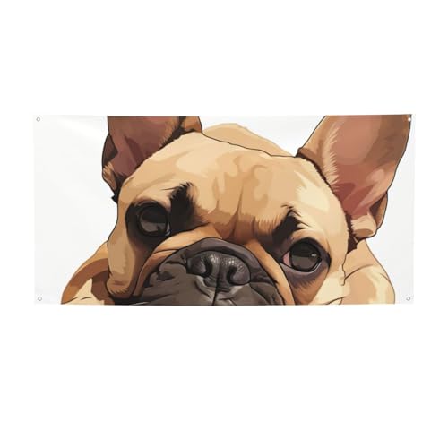Party-Banner mit Tiermotiv, französische Bulldogge, personalisierbar, perfekt für festliche Dekorationen Party-Banner mit Tiermotiv, französische Bulldogge, personalisierbar, perfekt für festliche Dekorationen von YKJJFVZ