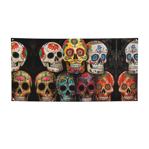 Party-Banner mit Totenkopf-Motiv, personalisierbar, perfekt für festliche Dekorationen Party-Banner mit Totenkopf-Motiv, personalisierbar, perfekt für festliche Dekorationen von YKJJFVZ