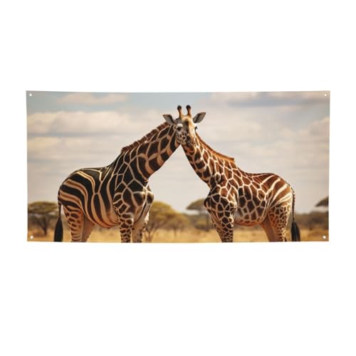 Party-Banner mit Zebra- und Giraffen-Druck, personalisierbar, perfekt für festliche Dekorationen Party-Banner mit Zebra- und Giraffen-Druck, personalisierbar, perfekt für festliche Dekorationen von YKJJFVZ