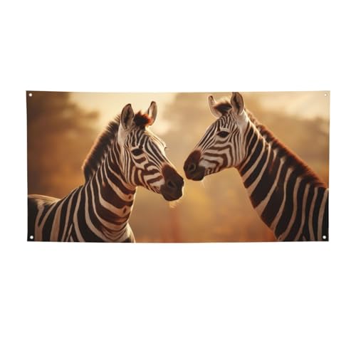 Party-Banner mit Zebra- und Giraffen-Druck, personalisierbar, perfekt für festliche Dekorationen Party-Banner mit Zebra- und Giraffen-Druck, personalisierbar, perfekt für festliche Dekorationen von YKJJFVZ