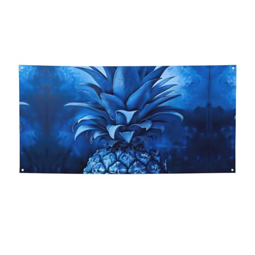 Party-Banner mit blauem Ananas-Druck, personalisierbar, perfekt für festliche Dekorationen Party-Banner mit blauem Ananas-Druck, personalisierbar, perfekt für festliche Dekorationen von YKJJFVZ