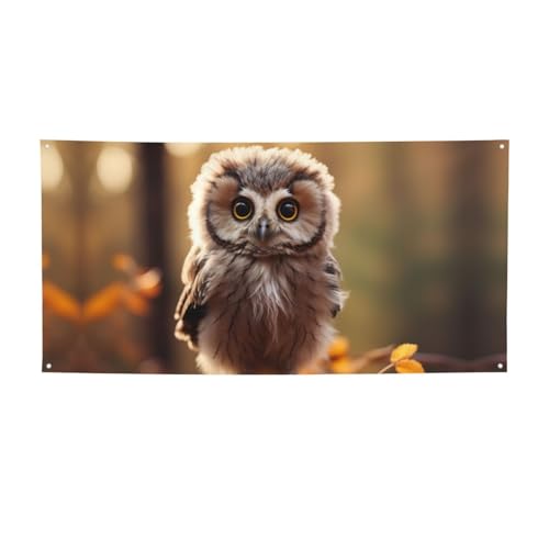 Party-Banner mit niedlichem Eulen-Druck, personalisierbar, perfekt für festliche Dekorationen Party-Banner mit niedlichem Eulen-Druck, personalisierbar, perfekt für festliche Dekorationen von YKJJFVZ