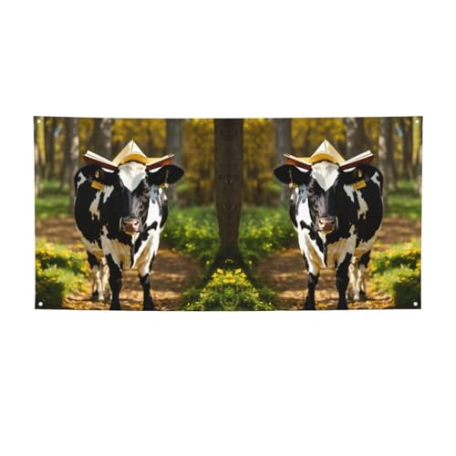 Party-Banner mit niedlichem Kuh-Druck, personalisierbar, perfekt für festliche Dekorationen Party-Banner mit niedlichem Kuh-Druck, personalisierbar, perfekt für festliche Dekorationen von YKJJFVZ