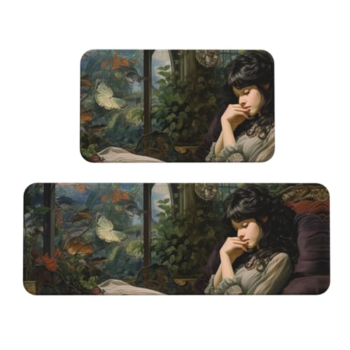 Wishing Bottle Küchenmatten mit Meereslandschaft für Boden, Küchenteppich-Set, für verschiedene Innen- und Außenbereiche Wishing Bottle Küchenmatten mit Meereslandschaft für Boden, Küchenteppich-Set, für verschiedene Innen- und Außenbereiche von YKJJFVZ