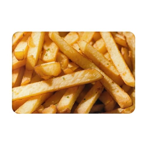 YKJJFVZ Fußmatte mit Fast-Food-Druck, für den Innen- und Außenbereich, Willkommensmatte mit Flanellstoff von YKJJFVZ