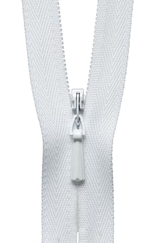 YKK 07041501 Verdeckter Reißverschluss, Nylon, Nein 501 Weiß, 41 cm Length von YKK