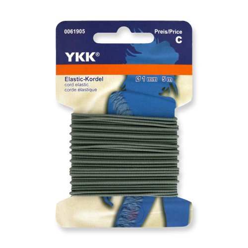 YKK 61905 Elastic-Kordel 1,0 mm dunkelgrau, 5m von YKK