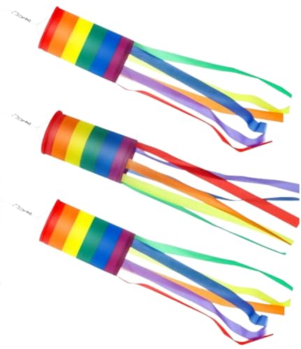 3 Stück Bunten Windspiel，Bunten Windspiel Regenbogen，hängende Dekoration für den Außenbereich. von YKKJ