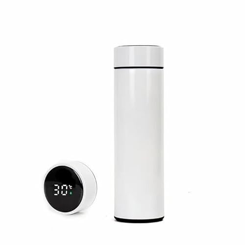 Edelstahl Travel Mug Isolierter，Thermobecher-flasche，für Kaffee und Tee, schule, uni, thermoflasche.（weiß） von YKKJ