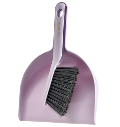 Kehrschaufel Reinigungs Set，Mini Kehrschaufel und Handfeger，für Tisch, Schreibtisch, Arbeitsplatte, Tastatur, Katze.(lila) von YKKJ