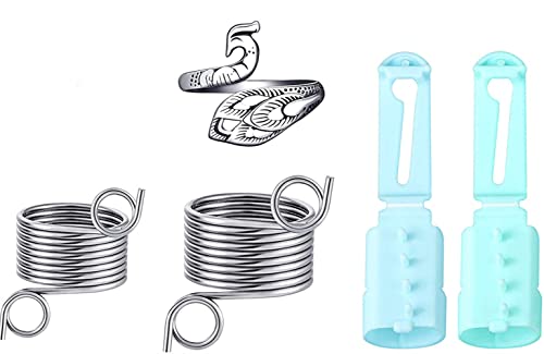 YKKJ 5 Stücke Garnführung Fingerhalter Set, Verstellbare Strickhäkel Ringe ，Etrenntes Werkzeug Fingerhalter Strick， für Stricken Zubehör Werkzeugen von YKKJ