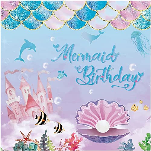 Papierservietten,Meerjungfrau Papierservietten 20 Stück Hochwertige Geburtstag Happy Birthday Papierservietten für Geburtstag Party Deko Papierservietten,Meerjungfrau Papierservietten 20 Stück Hochwertige Geburtstag Happy Birthday Papierservietten für Geburtstag Party Deko von YKKJ